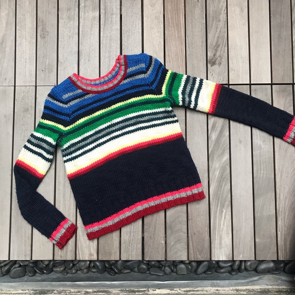 American Eagle Outfitters Multicolor Striped Crewneck Sweater